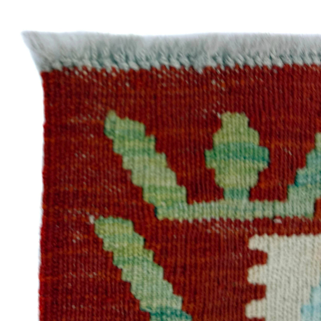 Afghan Vegetable Kilim Rug 2' 0" x 5' 8" Flat-Weave | No. AL306293