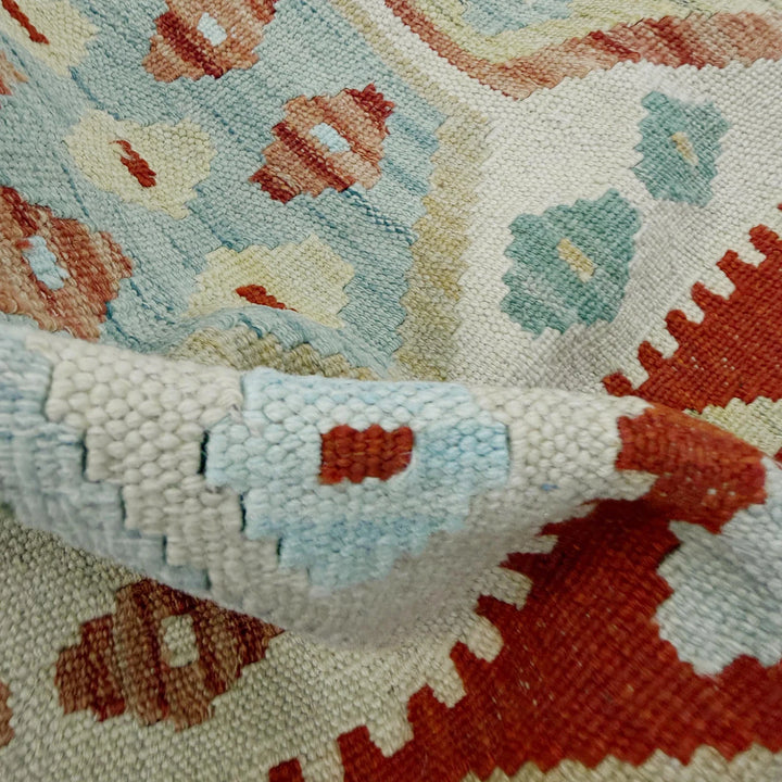 Afghan Vegetable Kilim Rug 2' 0" x 5' 8" Flat-Weave | No. AL306293