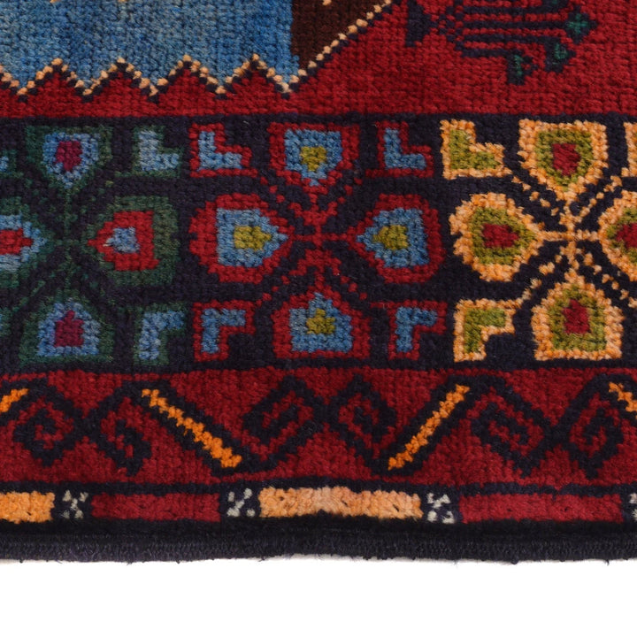 Afghan Baluchi Rug 3' 0" x 4' 8" Hand-Knotted | No. AL30738