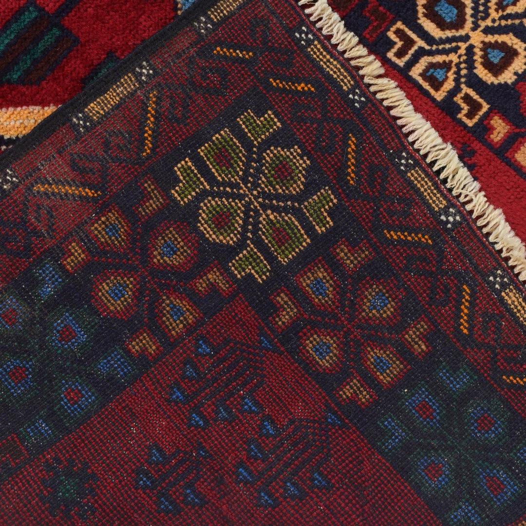 Afghan Baluchi Rug 3' 0" x 4' 8" Hand-Knotted | No. AL30738