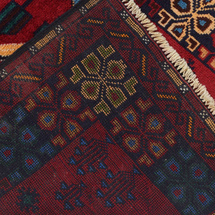 Afghan Baluchi Rug 3' 0" x 4' 8" Hand-Knotted | No. AL30738
