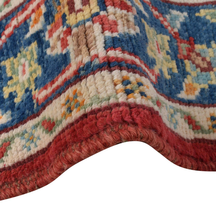 Afghan Heriz Rug 4' 0" x 5' 9" Hand-Knotted | No. AL30869