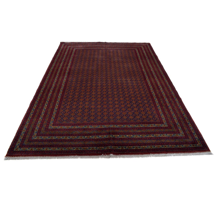 Blue Afghan Khoja Roshnai Rug 6' 4" x 9' 5" Hand-Knotted | No. AL30881