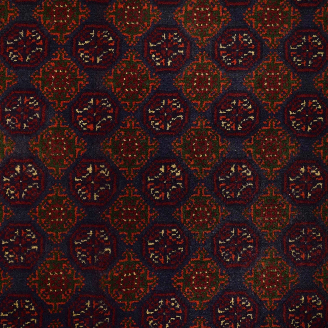 Blue Afghan Khoja Roshnai Rug 6' 4" x 9' 5" Hand-Knotted | No. AL30881