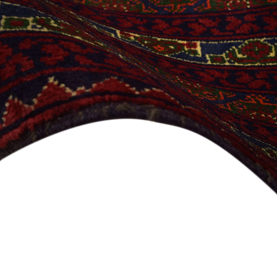 Blue Afghan Khoja Roshnai Rug 6' 4" x 9' 5" Hand-Knotted | No. AL30881