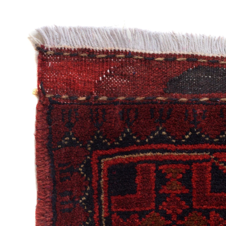 Red Afghan Khal Mohammadi Rug 3' 3" x 5' 3" Hand-Knotted | No. AL30886