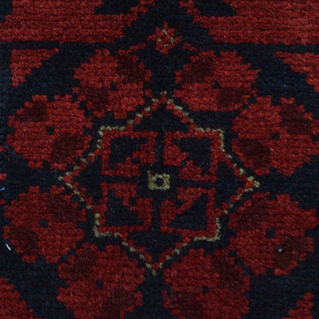 Red Afghan Khal Mohammadi Rug 3' 3" x 5' 3" Hand-Knotted | No. AL30886
