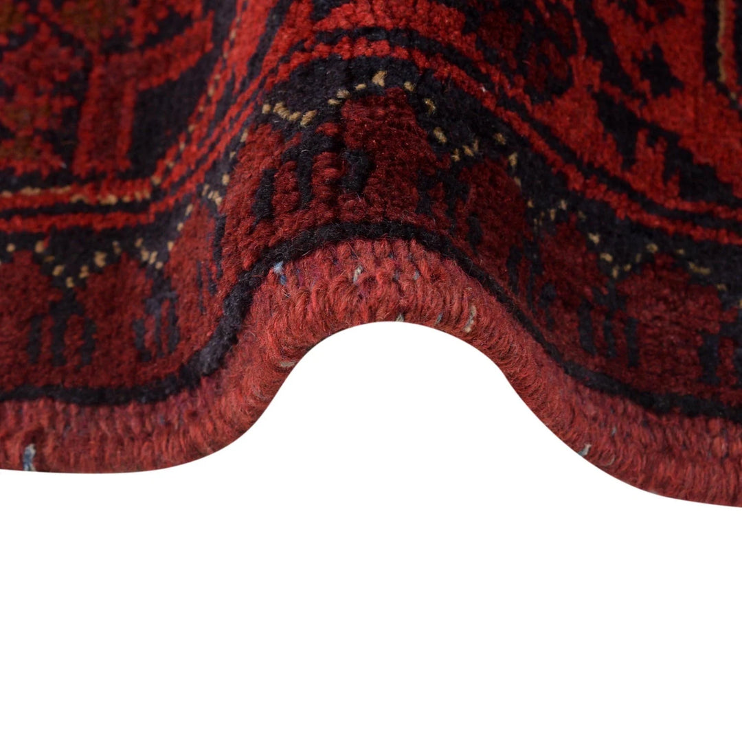 Red Afghan Khal Mohammadi Rug 3' 3" x 5' 3" Hand-Knotted | No. AL30886
