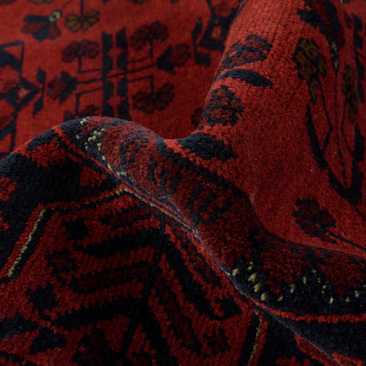 Red Afghan Khal Mohammadi Rug 3' 3" x 5' 3" Hand-Knotted | No. AL30886