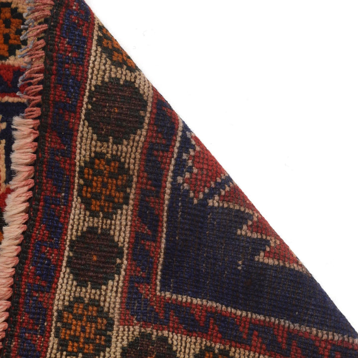 Afghan Baluchi Rug 2' 11" x 4' 6" Hand-Knotted | No. AL30941