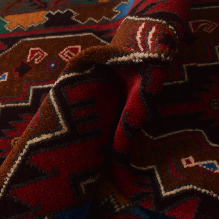 Afghan Baluchi Rug 2' 9" x 4' 10" Hand-Knotted | No. AL31046