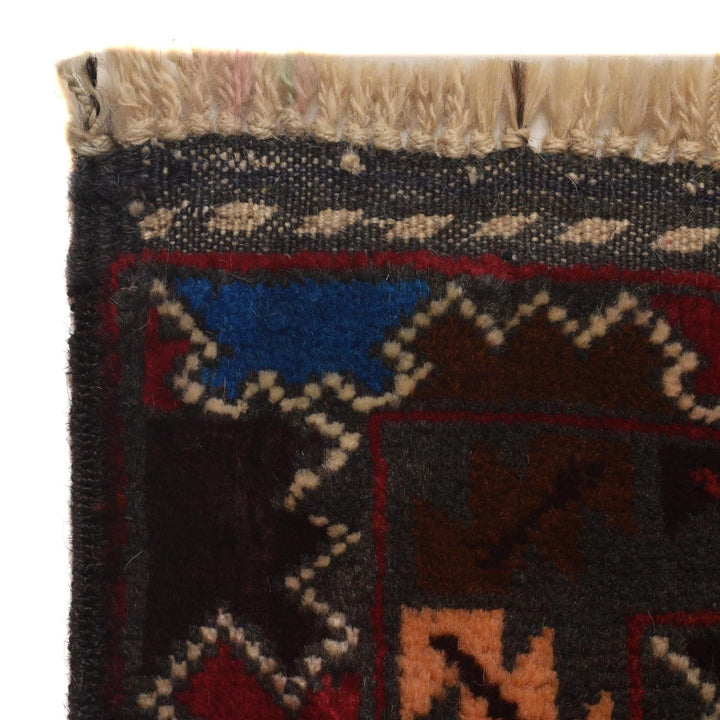 Afghan Baluchi Rug 2' 9" x 4' 10" Hand-Knotted | No. AL31046