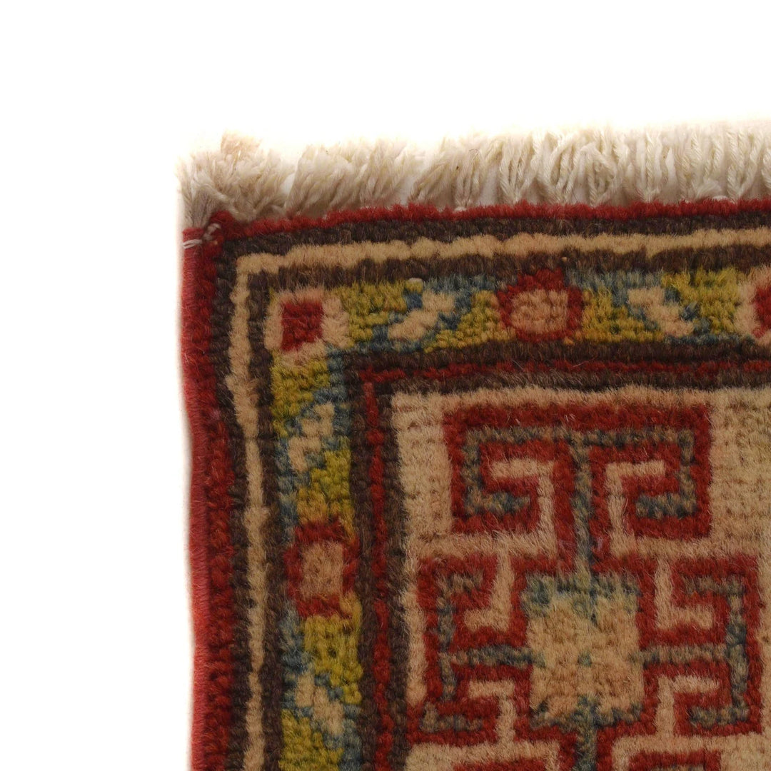 Red Afghan Kazak Rug 2' 8" x 4' 0" Hand-Knotted | No. AL31150