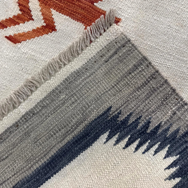 Beige Pakistani Embroidery Kilim Rug 8' 9" x 12' 0" Flat-Weave | No. AL311921