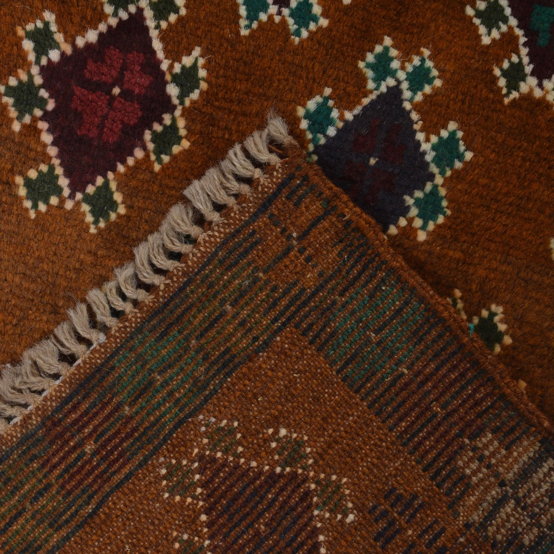 Afghan Baluchi Rug 2' 7" x 9' 4" Hand-Knotted | No. AL31226