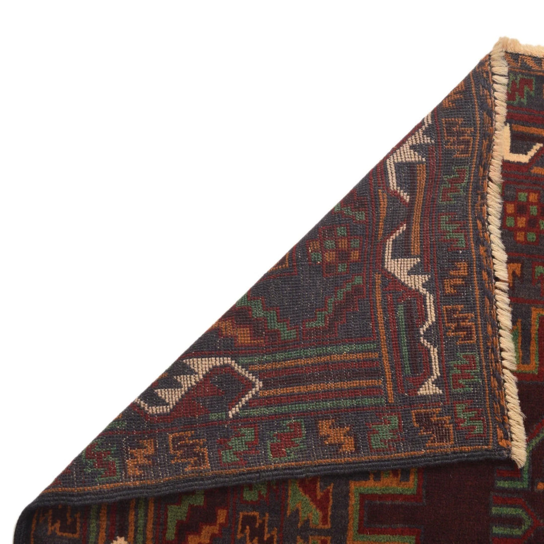 Afghan Baluchi Rug 3' 8" x 6' 3" Hand-Knotted | No. AL31251