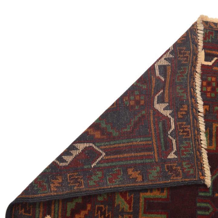 Afghan Baluchi Rug 3' 8" x 6' 3" Hand-Knotted | No. AL31251