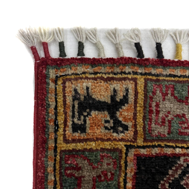 Afghan Shikargah Rug 3' 3" x 4' 10" Hand-Knotted | No. AL312549