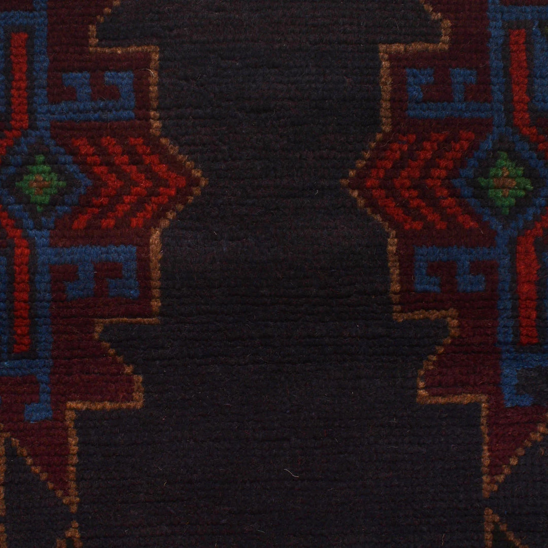 Dark Blue Afghan Baluchi Rug 4' 2" x 6' 6" Hand-Knotted | No. AL31266