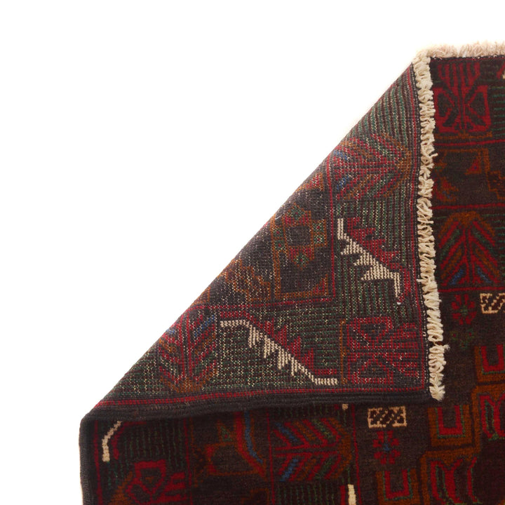Afghan Baluchi Rug 3' 10" x 6' 5" Hand-Knotted | No. AL31273