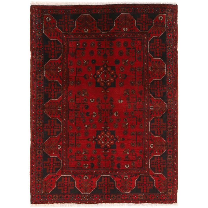 Afghan Khal Mohammadi Rug 3' 5" x 4' 8" Hand-Knotted | No. AL31469