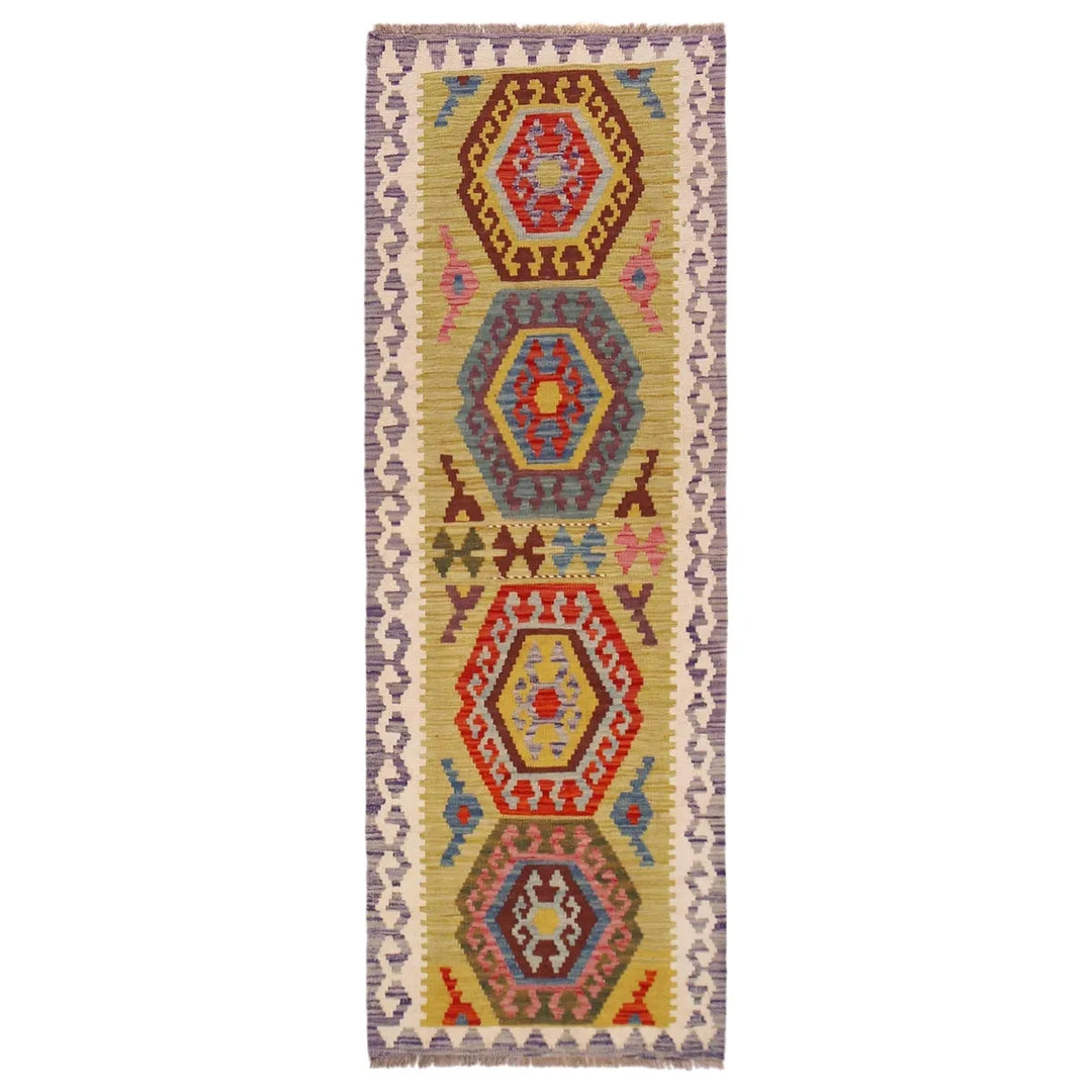 Afghan Kilim Rug 2' 2" x 6' 7" Flat-Weave | No. AL31554