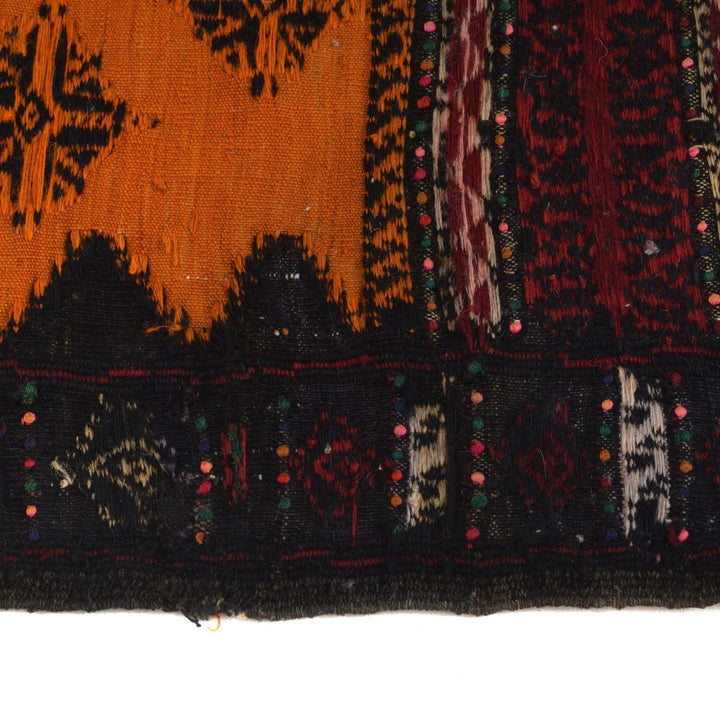 Orange Afghan Runner Rug 2' 0" x 4' 6" Flat-Weave | No. AL31704