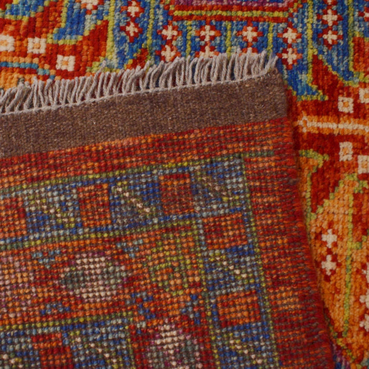 Red Afghan Oushak Rug 6' 7" x 9' 5" Hand-Knotted | No. AL31743