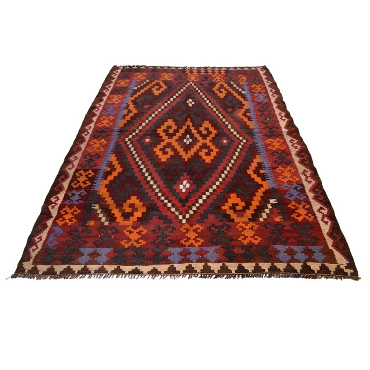 Afghan Kilim Rug 5' 9" x 7' 11" Flat-Weave | No. AL31761