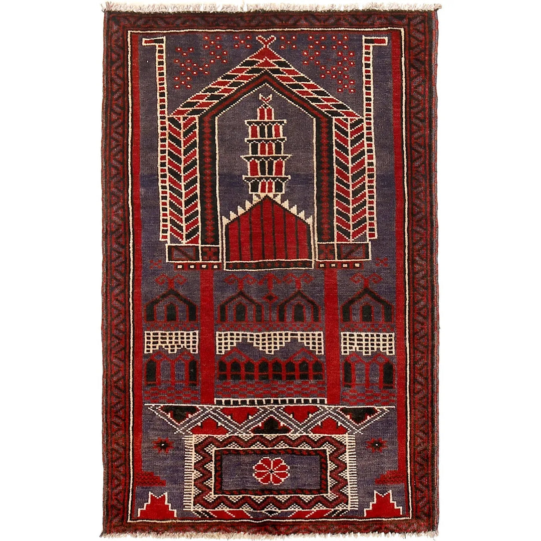 Small Prayer Carpet 2' 11" x 4' 8" - No. AL31785