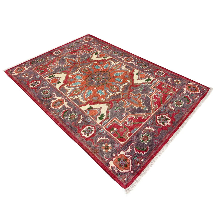 Afghan Heriz Rug 2' 9" x 4' 0" Hand-Knotted | No. AL31785
