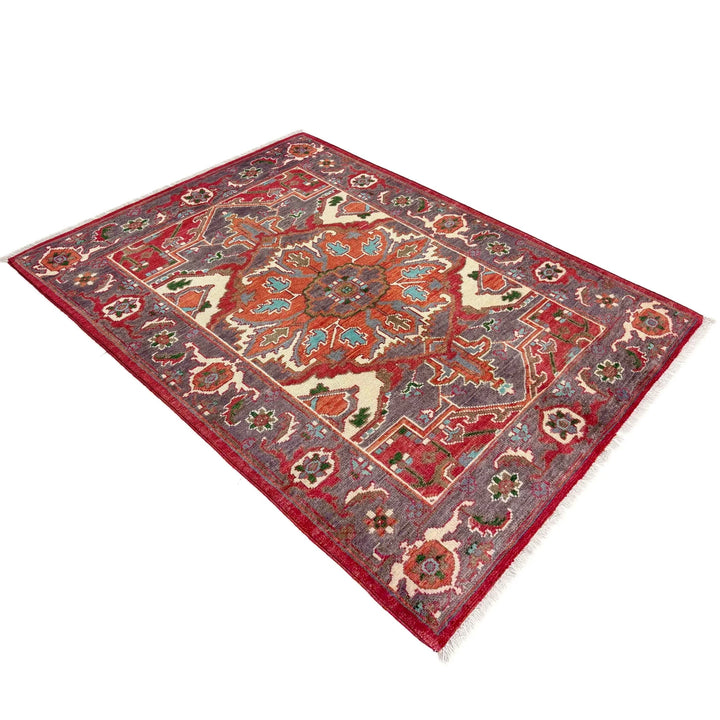 Afghan Heriz Rug 2' 9" x 4' 0" Hand-Knotted | No. AL31785