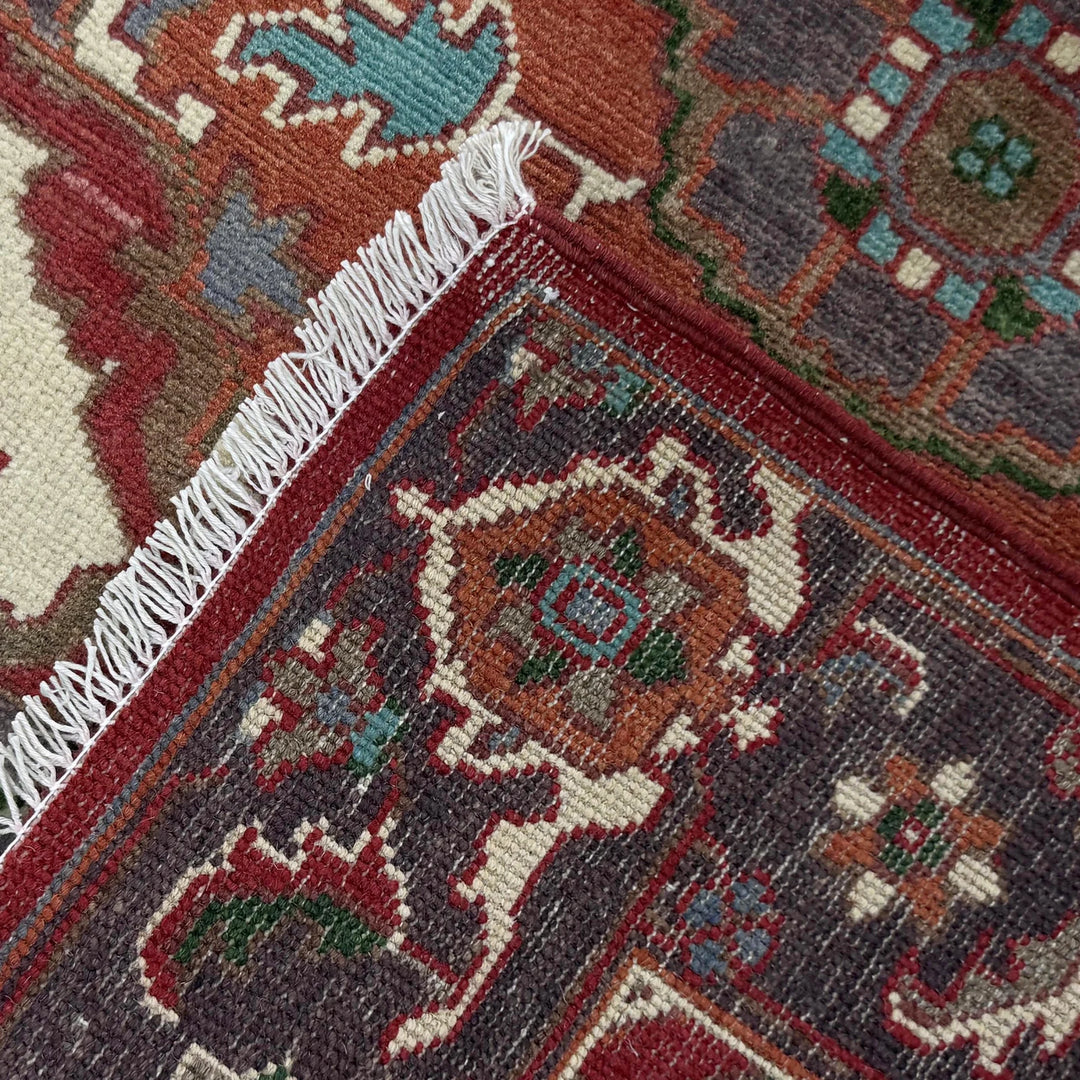 Afghan Heriz Rug 2' 9" x 4' 0" Hand-Knotted | No. AL31785