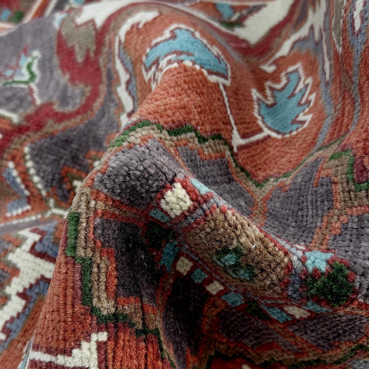Afghan Heriz Rug 2' 9" x 4' 0" Hand-Knotted | No. AL31785