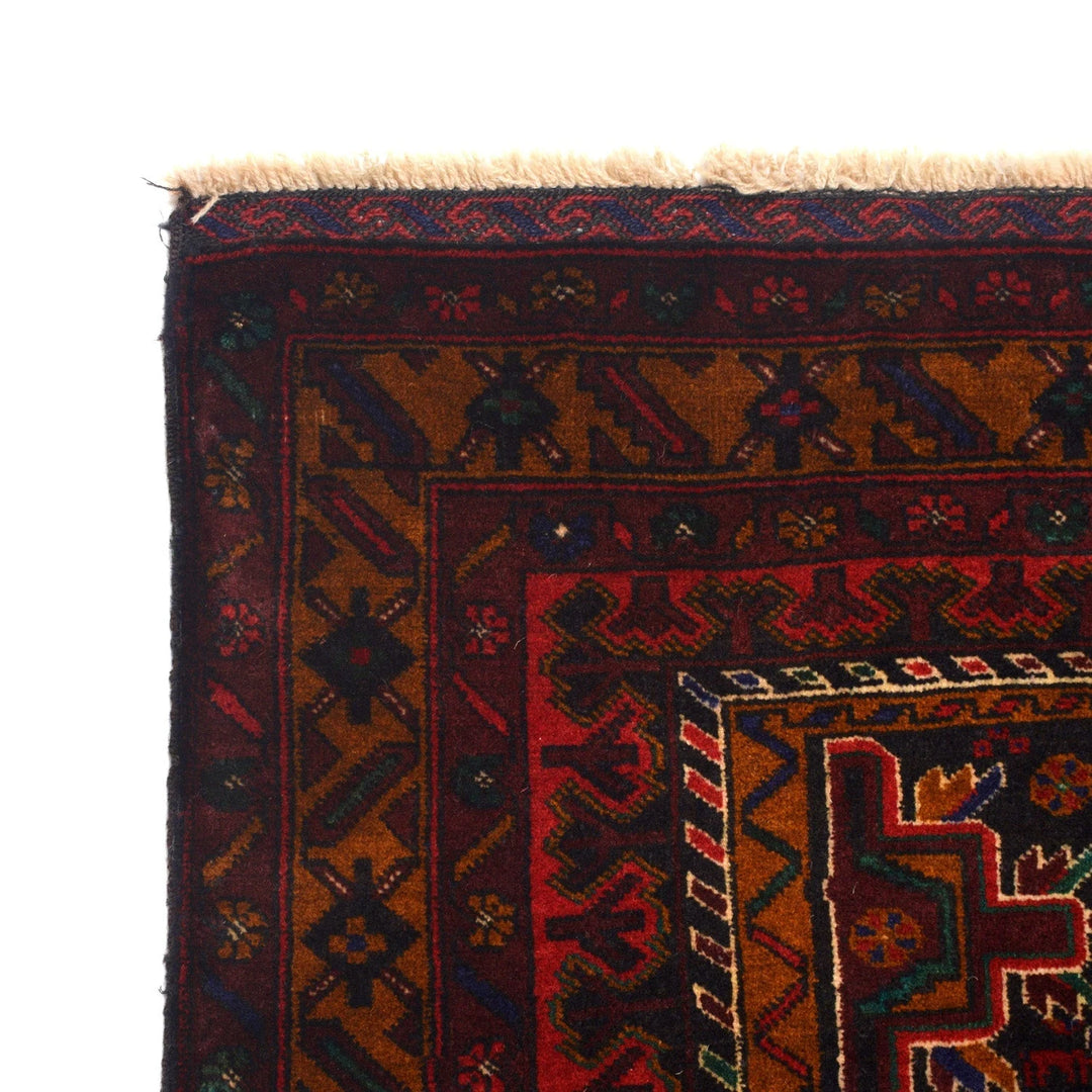 Afghan Baluchi Rug 4' 2" x 6' 7" Hand-Knotted | No. AL31823
