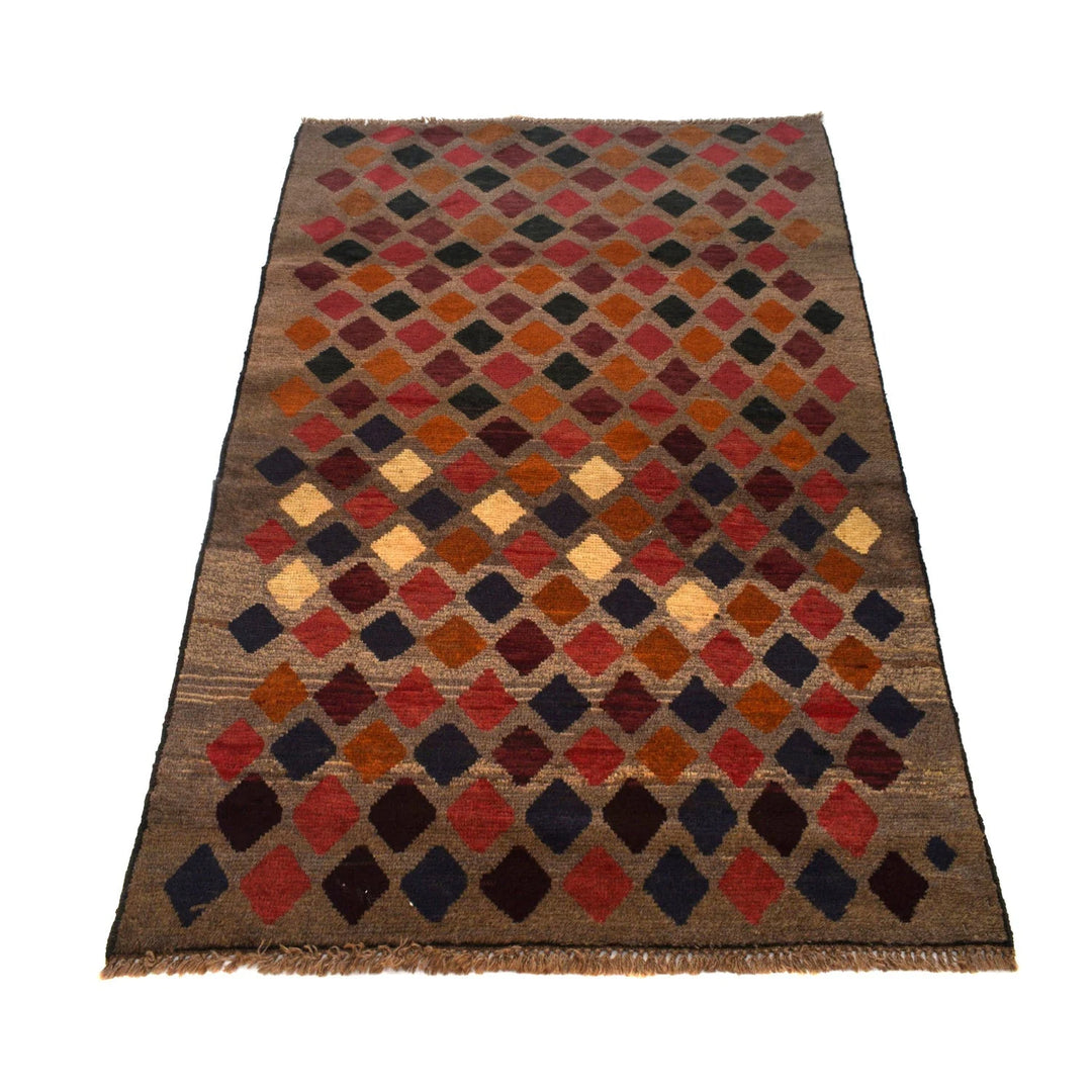 Afghan Baluchi Rug 3' 7" x 6' 2" Hand-Knotted | No. AL31951