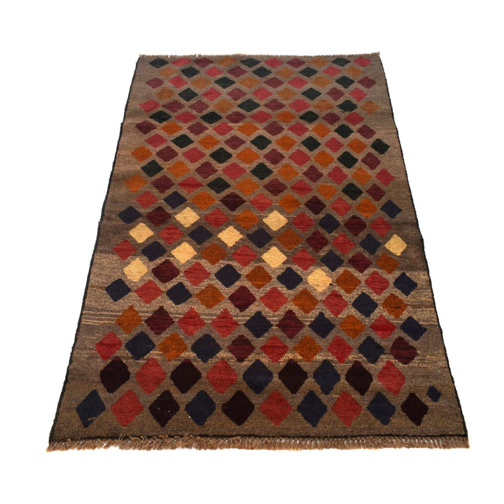 Afghan Baluchi Rug 3' 7" x 6' 2" Hand-Knotted | No. AL31951