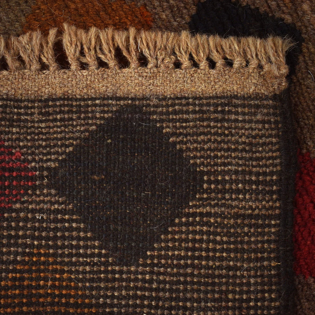 Afghan Baluchi Rug 3' 7" x 6' 2" Hand-Knotted | No. AL31951