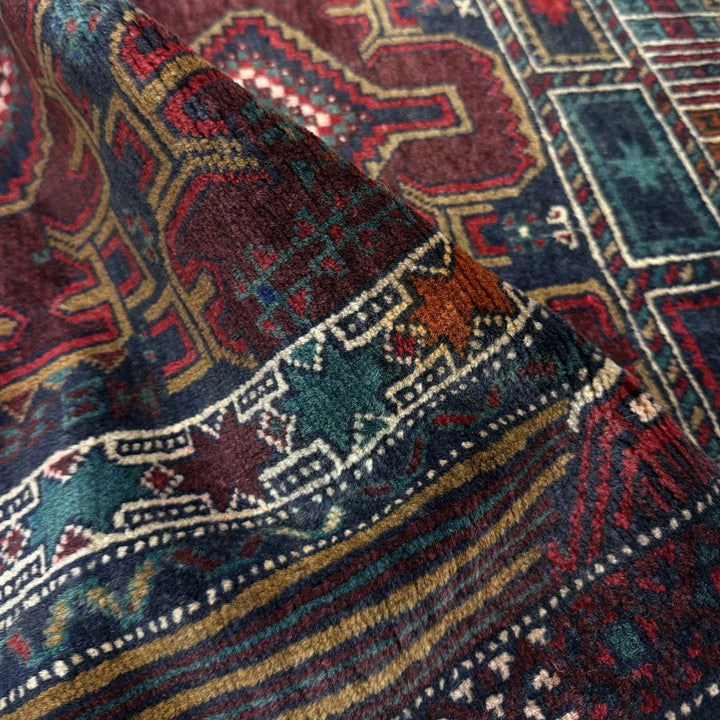 Multicolor Afghan Prayer Rug Rug 2' 11" x 4' 3" Hand-Knotted | No. AL31973