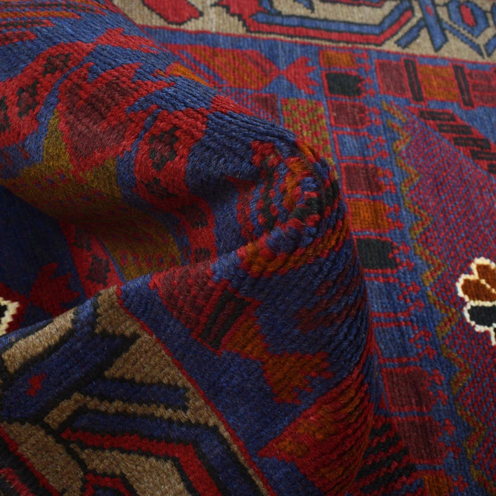 Afghan Prayer Rug 2' 9" x 4' 2" Hand-Knotted | No. AL32005