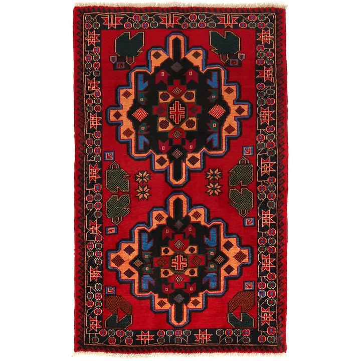 Afghan Baluchi Rug 2' 8" x 4' 6" Hand-Knotted | No. AL32048