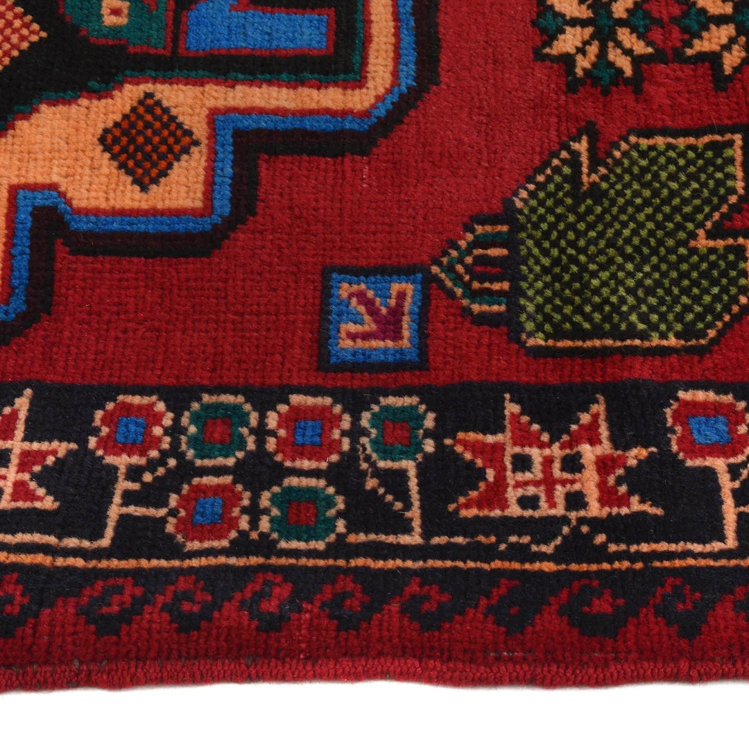 Afghan Baluchi Rug 2' 8" x 4' 6" Hand-Knotted | No. AL32048