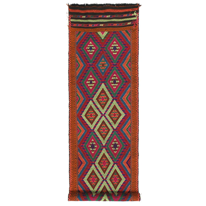 Afghan Kilim Rug 2' 8" x 10' 11" Flat-Weave | No. AL32202