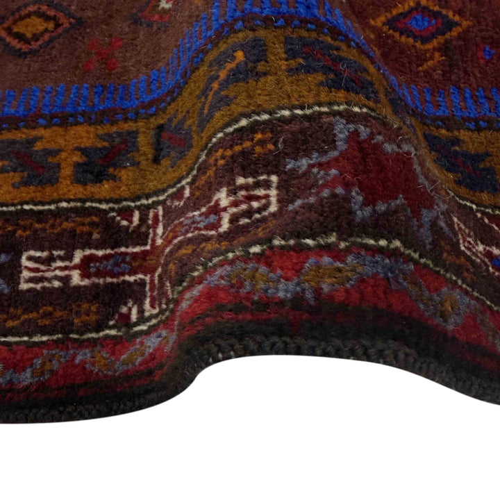 Afghan Baluchi Rug 3' 2" x 4' 5" Hand-Knotted | No. AL32222