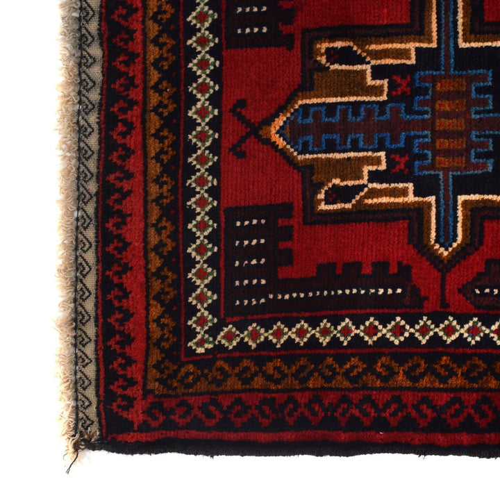 Afghan Baluchi Rug 2' 9" x 4' 7" Hand-Knotted | No. AL32239