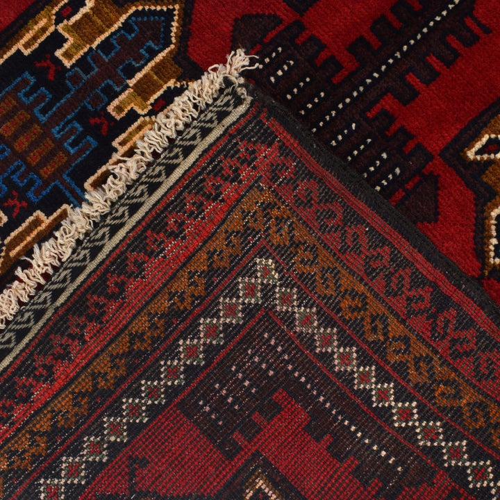 Afghan Baluchi Rug 2' 9" x 4' 7" Hand-Knotted | No. AL32239