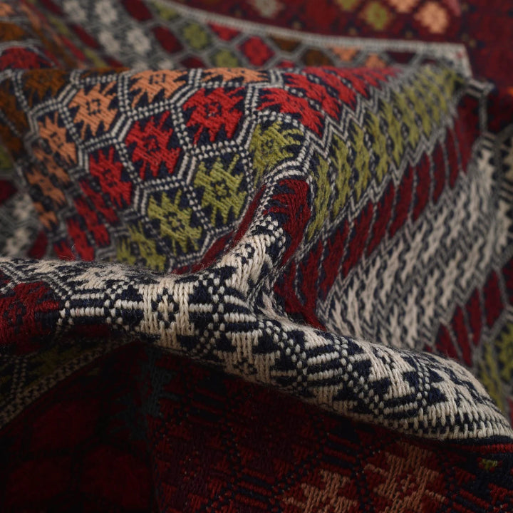 Afghan Kilim Rug 3' 9" x 5' 5" Hand-Knotted | No. AL32279