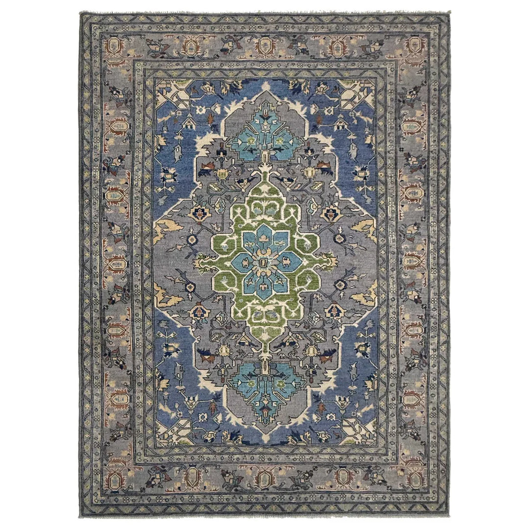Afghan Heriz Rug 6' 0" x 8' 8" Hand-Knotted | No. AL32319