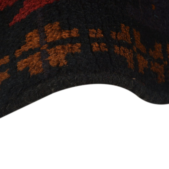Black Afghan Baluchi Rug 4' 3" x 6' 0" Hand-Knotted | No. AL32361