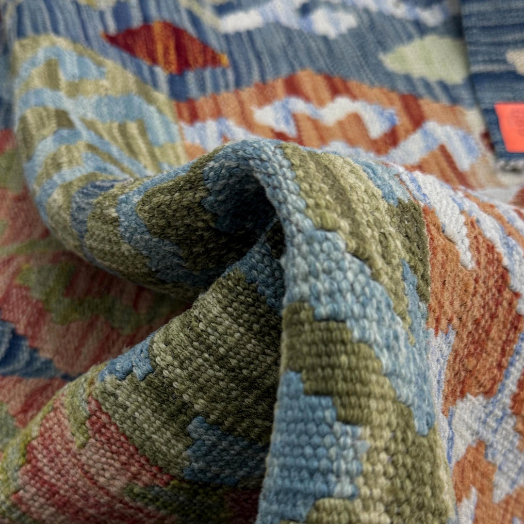 Afghan Kilim Rug 2' 8" x 4' 1" Flat-Weave | No. AL32394